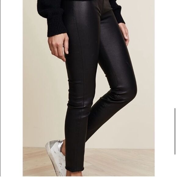 Helmut Lang 100% Lamb Leather Skinny Pants Leggings - Picture 6 of 11